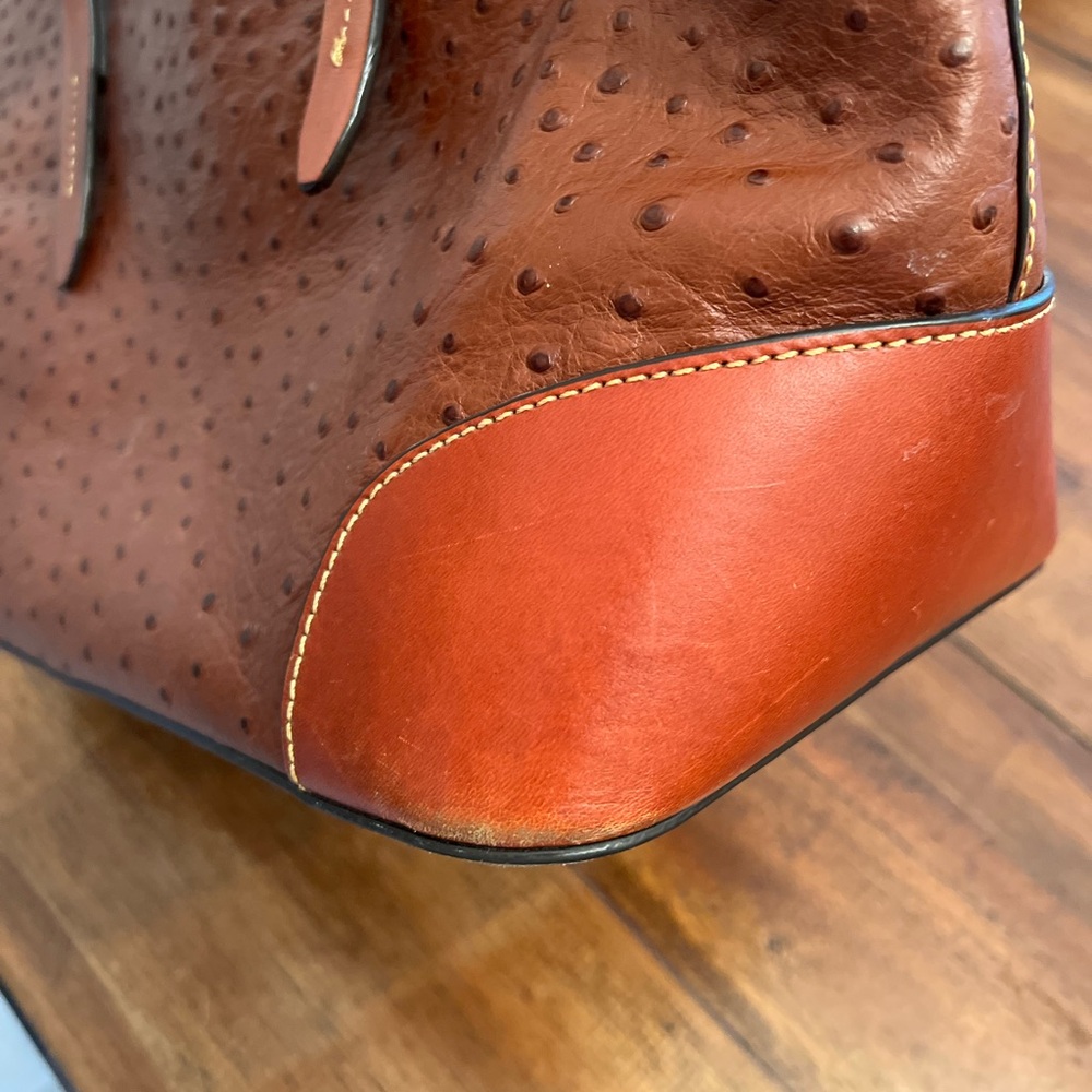 Dooney & Bourke| Domed Ostrich Satchel - Picture 8 of 11